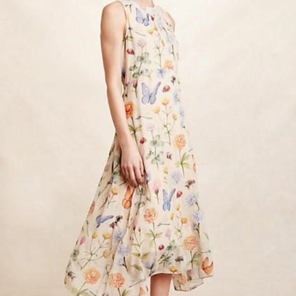 Pankaj and Nidhi Butterfly Dress Anthropologie size 4 - Picture 1 of 8